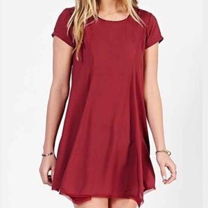 UO Silence & Noise Red Swing Dress